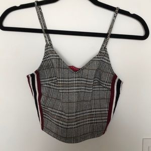 GUESS Plaid Crop Top